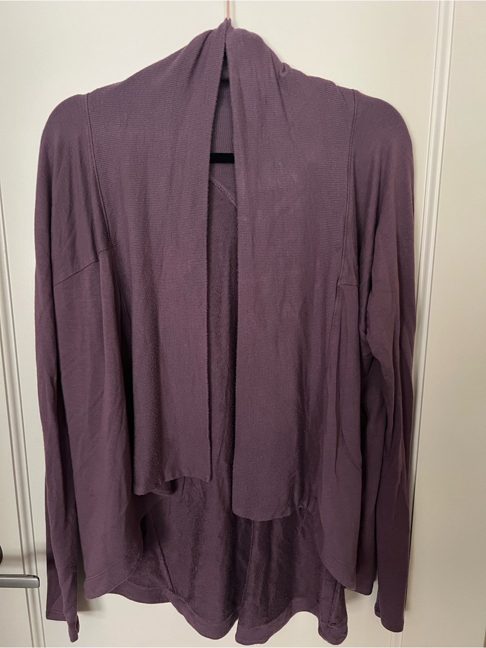 Athleta Dusty Mauve Open-Front Cardigan
